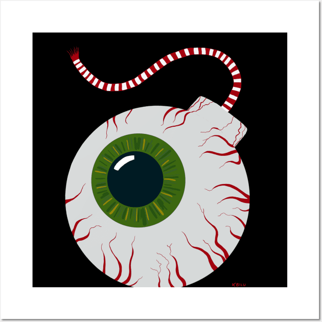 Eyeball bomb green Wall Art by KBILU_Art